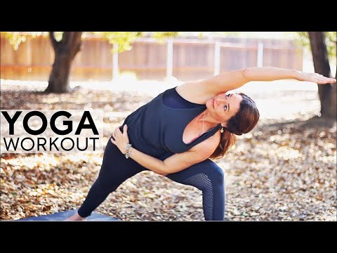 20 Minute Yoga For Weight Loss (Core Strength Workout) | Fightmaster Yoga Videos